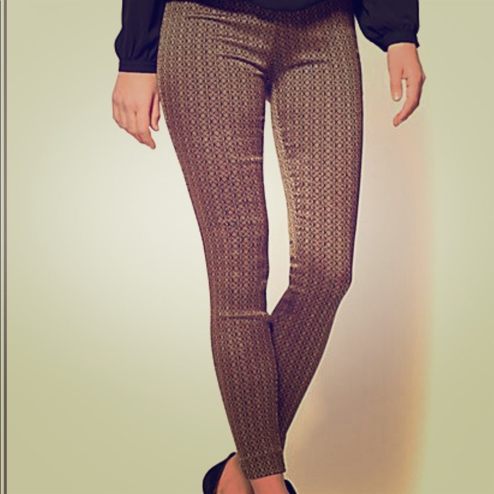 Ny & co bronze and black pull on 7th Avenue pants